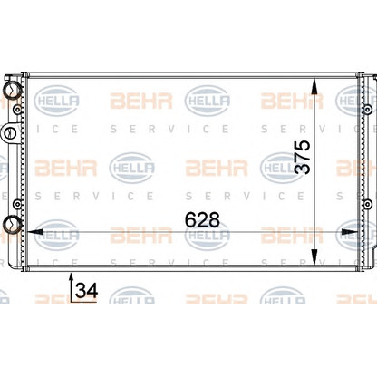 Zdjęcie Chłodnica, układ chłodzenia silnika BEHR HELLA SERVICE 8MK376714541