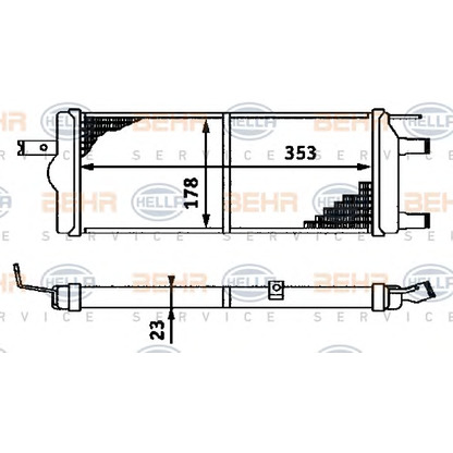 Foto Radiatore, Raffreddamento motore BEHR HELLA SERVICE 8MK376715051