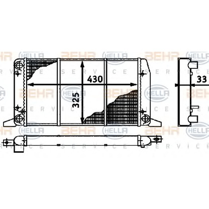 Foto Radiatore, Raffreddamento motore BEHR HELLA SERVICE 8MK376715071