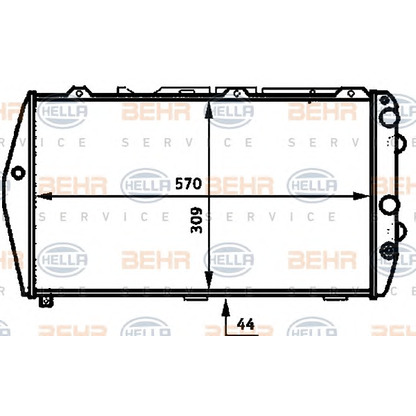 Foto Radiador, refrigeración del motor BEHR HELLA SERVICE 8MK376715141