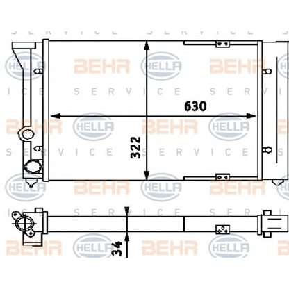 Foto Radiatore, Raffreddamento motore BEHR HELLA SERVICE 8MK376715301