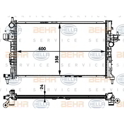 Фото Радиатор, охлаждение двигателя BEHR HELLA SERVICE 8MK376715321