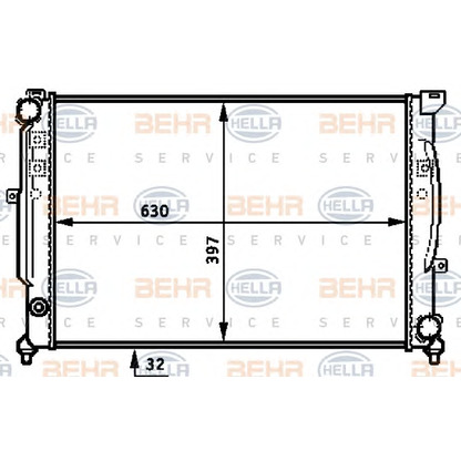 Photo Radiateur, refroidissement du moteur BEHR HELLA SERVICE 8MK376715331