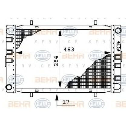 Фото Радиатор, охлаждение двигателя BEHR HELLA SERVICE 8MK376715551