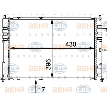 Foto Radiador, refrigeración del motor BEHR HELLA SERVICE 8MK376715641