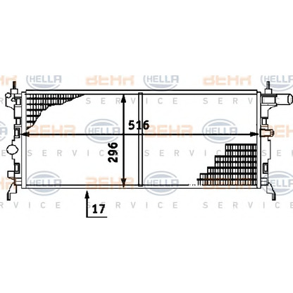 Foto Kühler, Motorkühlung BEHR HELLA SERVICE 8MK376715701