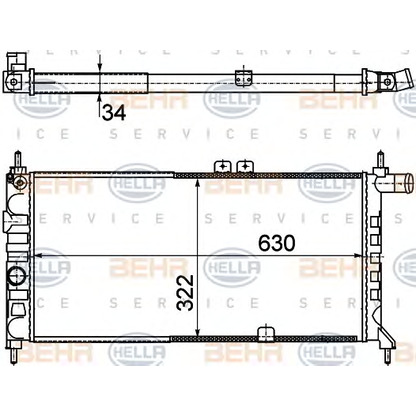 Foto Kühler, Motorkühlung BEHR HELLA SERVICE 8MK376715751