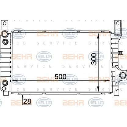 Foto Radiador, refrigeración del motor BEHR HELLA SERVICE 8MK376716031