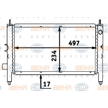 Foto Kühler, Motorkühlung BEHR HELLA SERVICE 8MK376716111