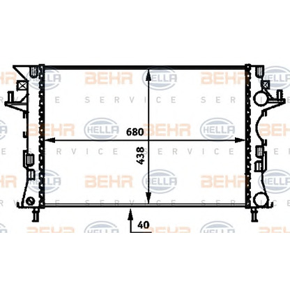 Foto Radiatore, Raffreddamento motore BEHR HELLA SERVICE 8MK376716311