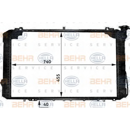 Фото Радиатор, охлаждение двигателя BEHR HELLA SERVICE 8MK376717141