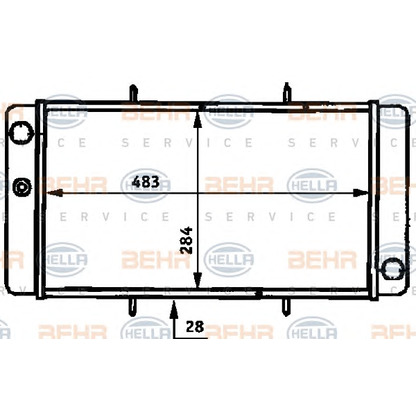 Foto Radiador, refrigeración del motor BEHR HELLA SERVICE 8MK376717161