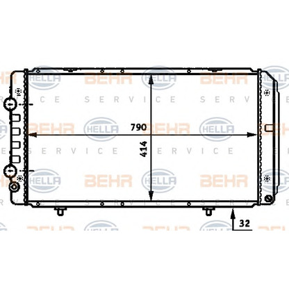 Фото Радиатор, охлаждение двигателя BEHR HELLA SERVICE 8MK376717281