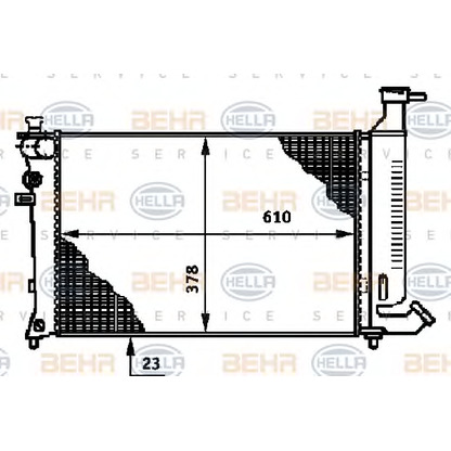 Foto Radiatore, Raffreddamento motore BEHR HELLA SERVICE 8MK376717291