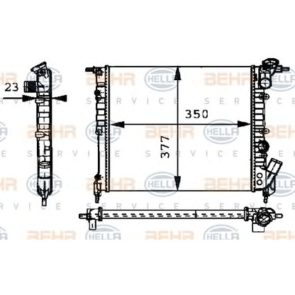 Foto Radiatore, Raffreddamento motore BEHR HELLA SERVICE 8MK376717361