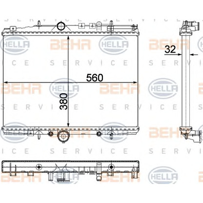 Фото Радиатор, охлаждение двигателя BEHR HELLA SERVICE 8MK376718041