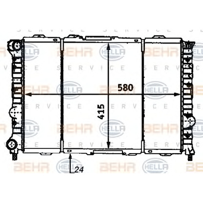 Foto Radiador, refrigeración del motor BEHR HELLA SERVICE 8MK376718091