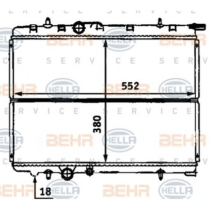 Фото Радиатор, охлаждение двигателя BEHR HELLA SERVICE 8MK376718131