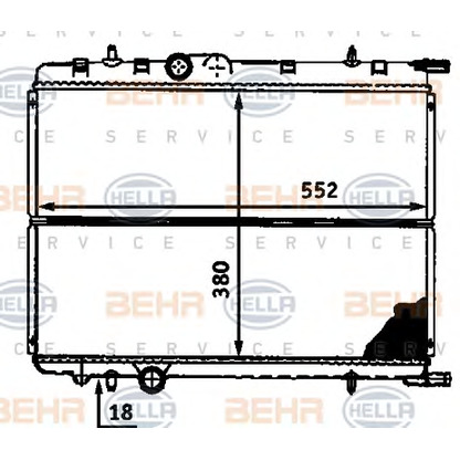 Zdjęcie Chłodnica, układ chłodzenia silnika BEHR HELLA SERVICE 8MK376718141