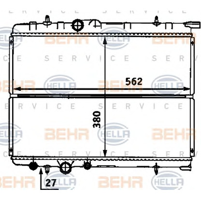 Photo Radiateur, refroidissement du moteur BEHR HELLA SERVICE 8MK376718161