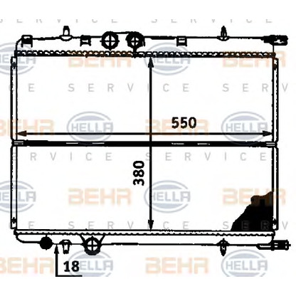 Фото Радиатор, охлаждение двигателя BEHR HELLA SERVICE 8MK376718171