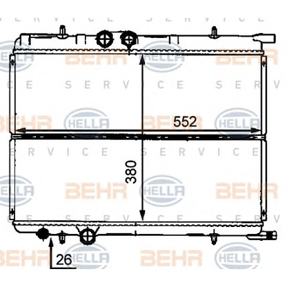 Photo Radiator, engine cooling BEHR HELLA SERVICE 8MK376718181