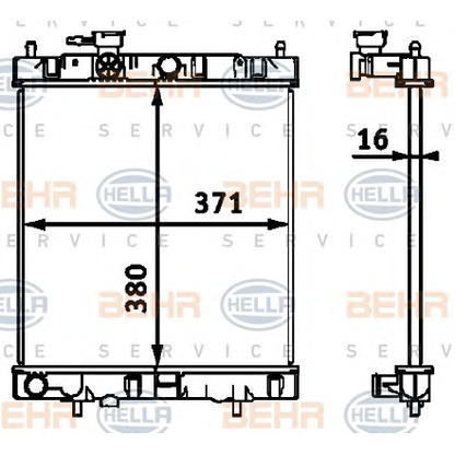 Foto Kühler, Motorkühlung BEHR HELLA SERVICE 8MK376718431