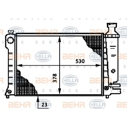 Photo Radiator, engine cooling BEHR HELLA SERVICE 8MK376719411