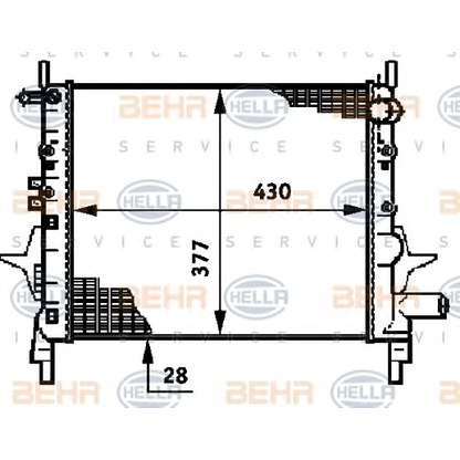 Фото Радиатор, охлаждение двигателя BEHR HELLA SERVICE 8MK376720014