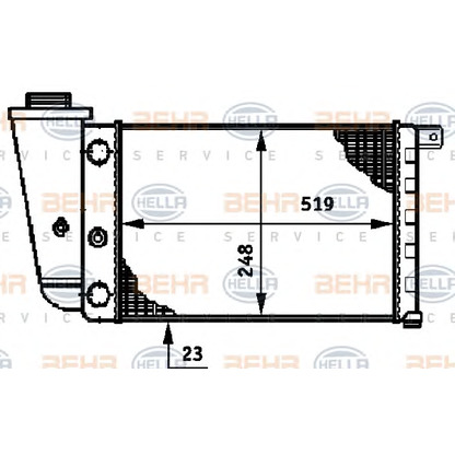 Фото Радиатор, охлаждение двигателя BEHR HELLA SERVICE 8MK376720051