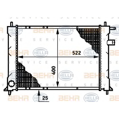 Фото Радиатор, охлаждение двигателя BEHR HELLA SERVICE 8MK376720141