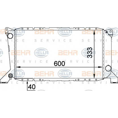 Foto Kühler, Motorkühlung BEHR HELLA SERVICE 8MK376720211