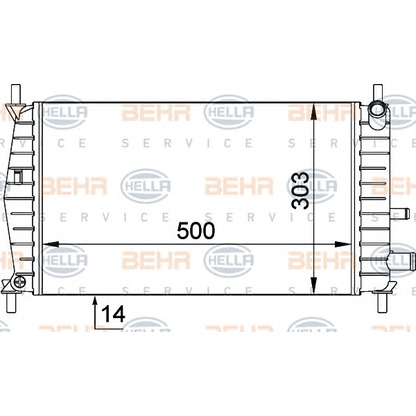 Foto Kühler, Motorkühlung BEHR HELLA SERVICE 8MK376720261