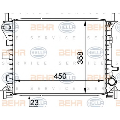 Photo Radiator, engine cooling BEHR HELLA SERVICE 8MK376720281