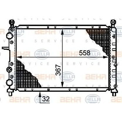 Foto Kühler, Motorkühlung BEHR HELLA SERVICE 8MK376720321