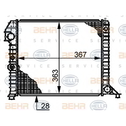 Foto Kühler, Motorkühlung BEHR HELLA SERVICE 8MK376720471