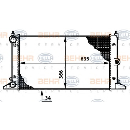 Foto Radiatore, Raffreddamento motore BEHR HELLA SERVICE 8MK376720511