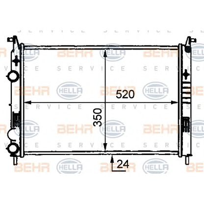 Фото Радиатор, охлаждение двигателя BEHR HELLA SERVICE 8MK376720561