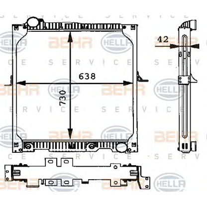 Foto Kühler, Motorkühlung BEHR HELLA SERVICE 8MK376721321