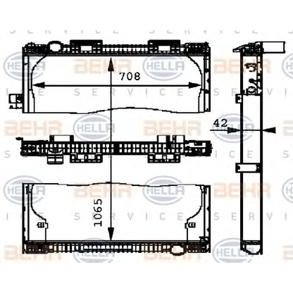 Foto Kühler, Motorkühlung BEHR HELLA SERVICE 8MK376721461