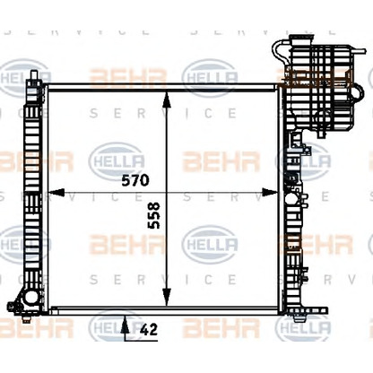 Foto Radiatore, Raffreddamento motore BEHR HELLA SERVICE 8MK376722051