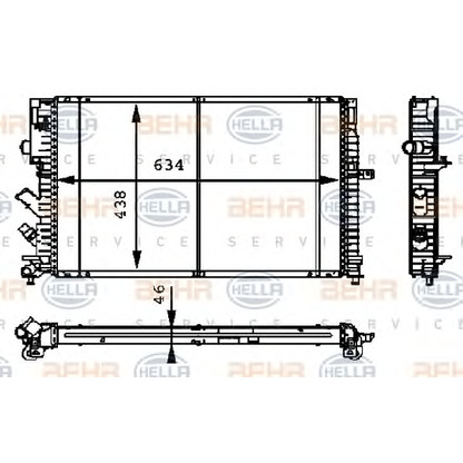 Фото Радиатор, охлаждение двигателя BEHR HELLA SERVICE 8MK376722421