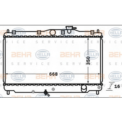 Photo Radiateur, refroidissement du moteur BEHR HELLA SERVICE 8MK376722681