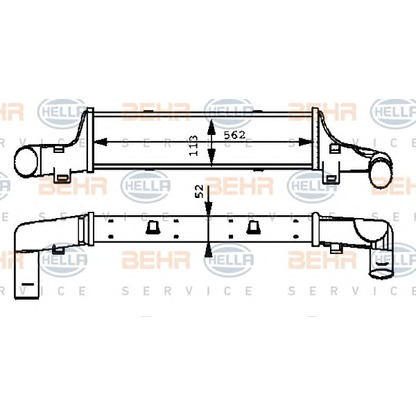 Foto Intercooler BEHR HELLA SERVICE 8ML376723151