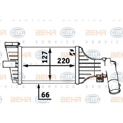 Photo Intercooler, charger BEHR HELLA SERVICE 8ML376723181