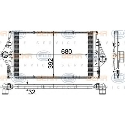 Фото Интеркулер BEHR HELLA SERVICE 8ML376723221