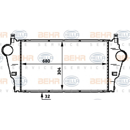 Photo Intercooler, charger BEHR HELLA SERVICE 8ML376723291