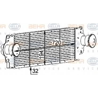 Photo Intercooler, échangeur BEHR HELLA SERVICE 8ML376723511