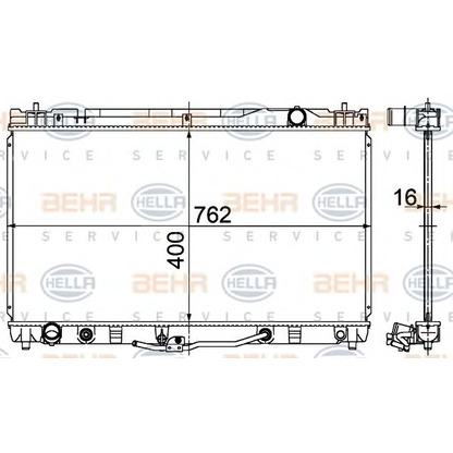 Foto Kühler, Motorkühlung BEHR HELLA SERVICE 8MK376724601