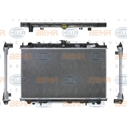 Photo Radiator, engine cooling BEHR HELLA SERVICE 8MK376724631